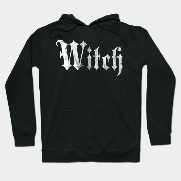 Witch - White Gothic Design Hoodie by bumblefuzzies